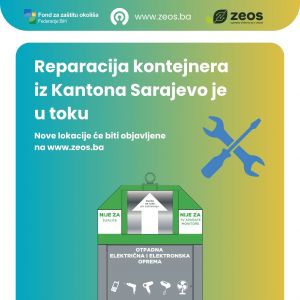 Obavještenje o reparaciji kontejnera u Kantonu Sarajevo